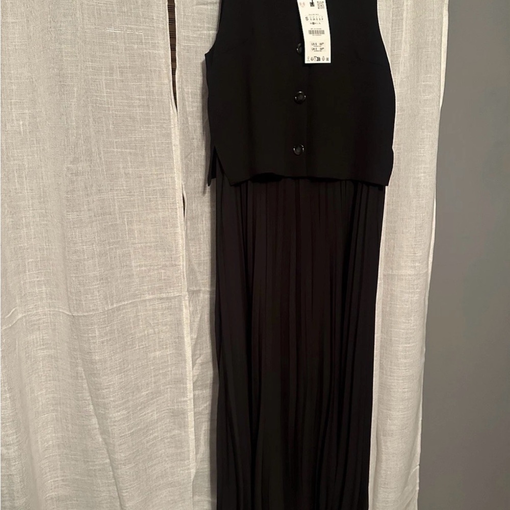 Zara Elegant Black Maxi Dress